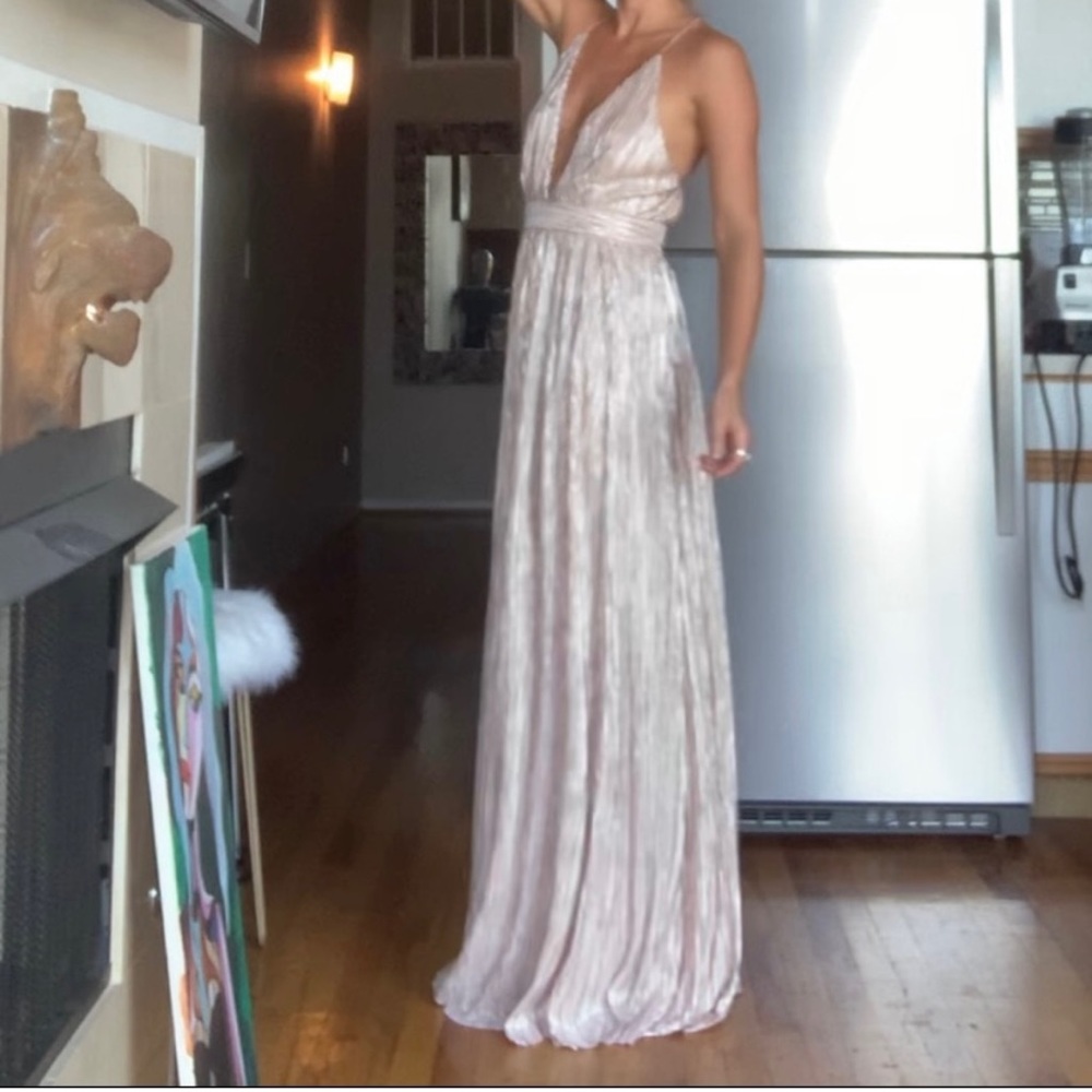 Beautiful Champagne Maxi Dress